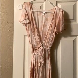 Tie dye wrap around dress